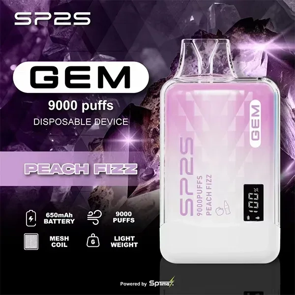 SP2S GEM 9000口一次性電子煙 蜜桃氣泡