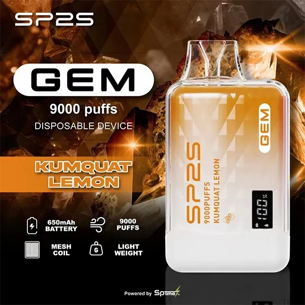 SP2S GEM 9000口一次性電子煙 金桔檸檬