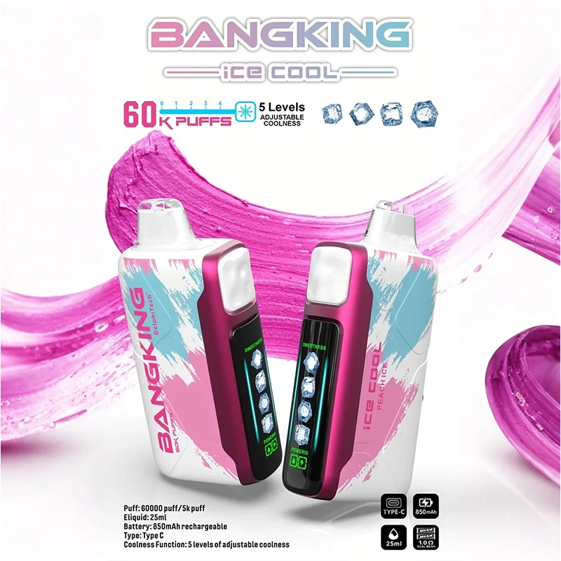一次性電子煙 Bang King Ice Cool 60000口 桃子冰 口味