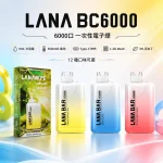 一次性電子煙 LANA Bar BC 6000口 超涼款 可充電